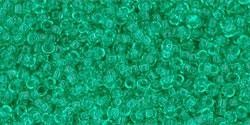 TOHO Seed Beads - Transparent Beach Glass Green 15/0, 10 gram TOHO