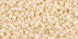 TOHO Seed Beads - Opaque Lusted LT Beige 15/0, 10 gram TOHO