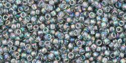 TOHO Seed Beads - Transparent Rainbow Grey 15/0, 10g TOHO