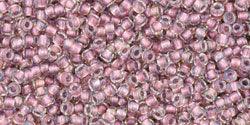 TOHO Seed Beads - Inside-Color Crystal/Rose Gold-Lined 15/0, 10 gram TOHO
