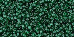 TOHO Seed Beads - Transparent Green Emerald 15/0, 10g TOHO