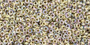TOHO Demi Round - Gold-Lined Rainbow Crystal 11/0, 5gram TOHO