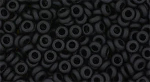 TOHO Demi Round - Opaque Frosted Jet 8/0, 5 gram TOHO