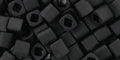 TOHO Cube - Opaque Frosted Jet 4mm, 10gram TOHO