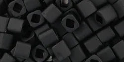 TOHO Cube - Opaque Frosted Jet 4mm, 10gram TOHO