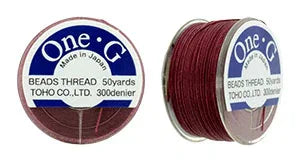 One-G pärltråd - Burgundy 50 yards One-G