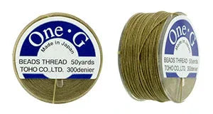 One-G pärltråd - Sand Ash 50 yards One-G