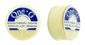 One-G pärltråd - Cream 50 yards One-G