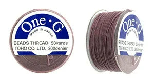 One-G Pärltråd - Mauve 50 Yards One-G