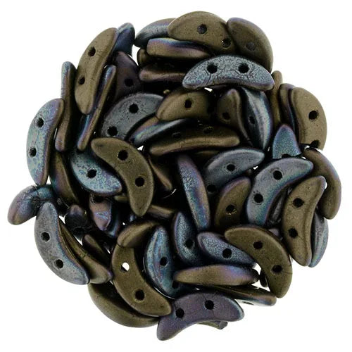 CzechMates Crescent - Jet Matte Bronze Vega 10 gram CzechMates