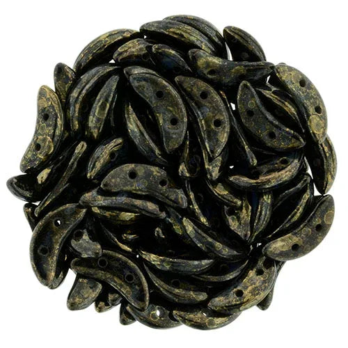 CzechMates Crescent - Jet Bronze Picasso, 10 gram CzechMates