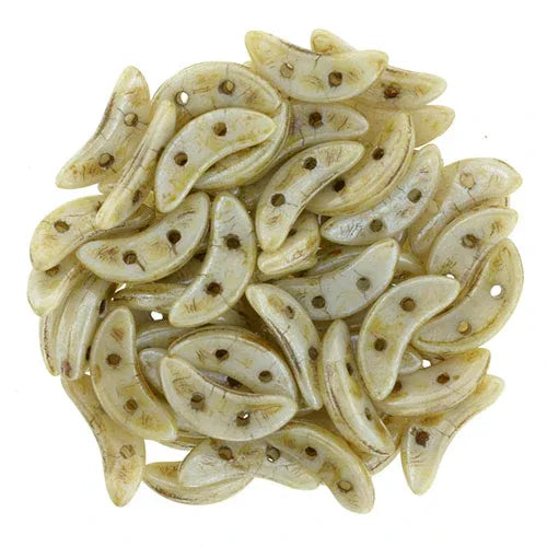 CzechMates Crescent - Opaque Luster Picasso, 10 gram CzechMates