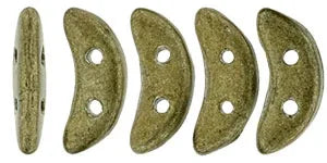 CzechMates Crescent - Saturated Metallic Antique Gold, 10 gram CzechMates