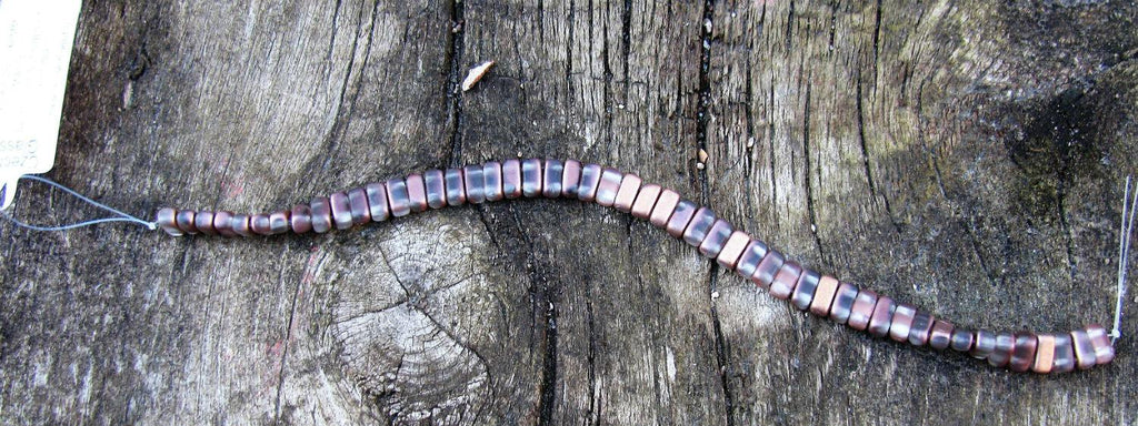 CzechMates Bricks - Matte Crystal Apollo Gold, 1 sträng CzechMates