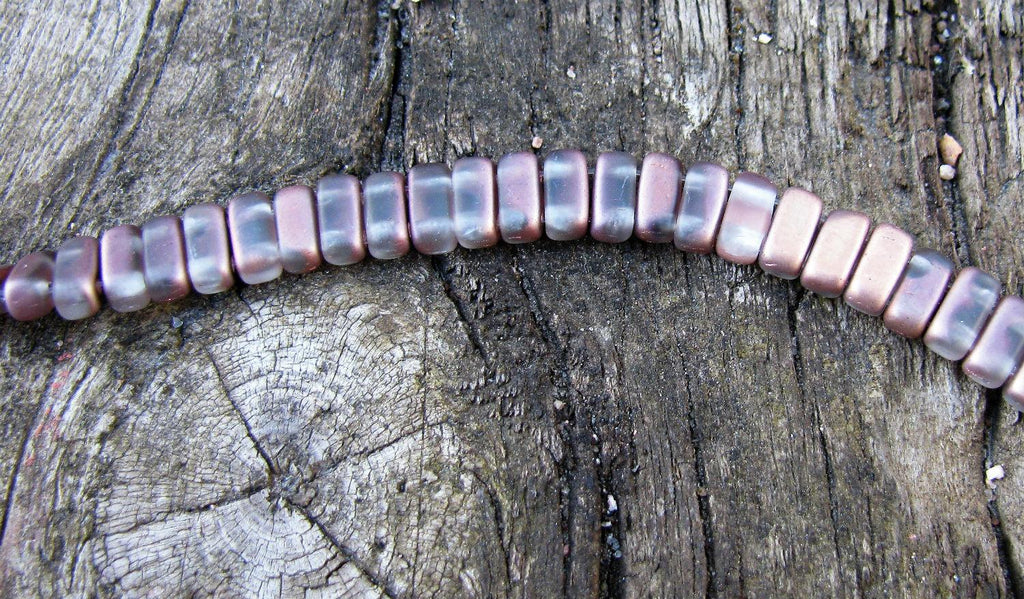 CzechMates Bricks - Matte Crystal Apollo Gold, 1 sträng CzechMates