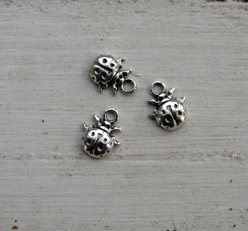 Berlock Silverfärgad - Nyckelpiga, 3-pack Grekisk Metall