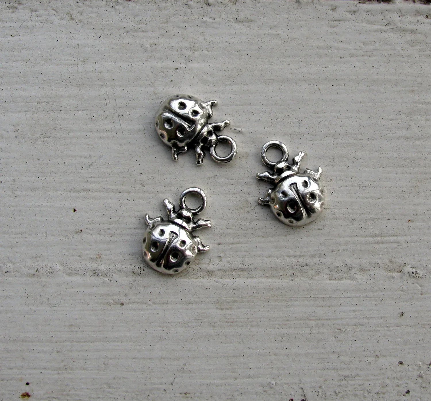 Berlock Silverfärgad - Nyckelpiga, 3-pack Grekisk Metall