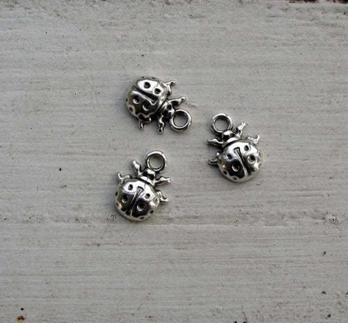 Berlock Silverfärgad - Nyckelpiga, 3-pack Grekisk Metall