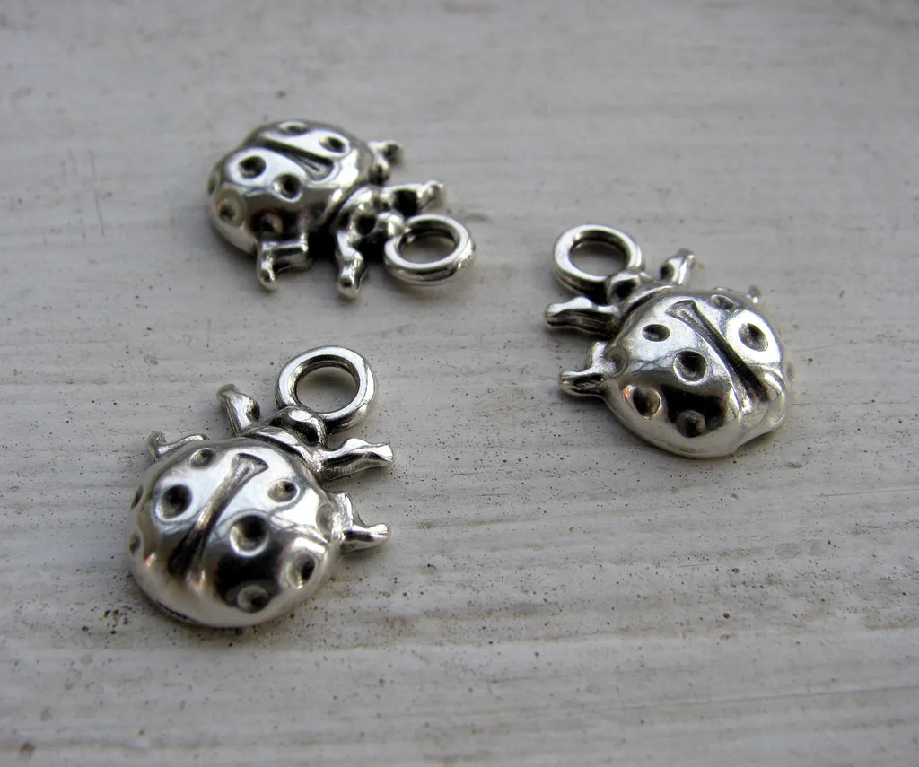 Berlock Silverfärgad - Nyckelpiga, 3-pack Grekisk Metall