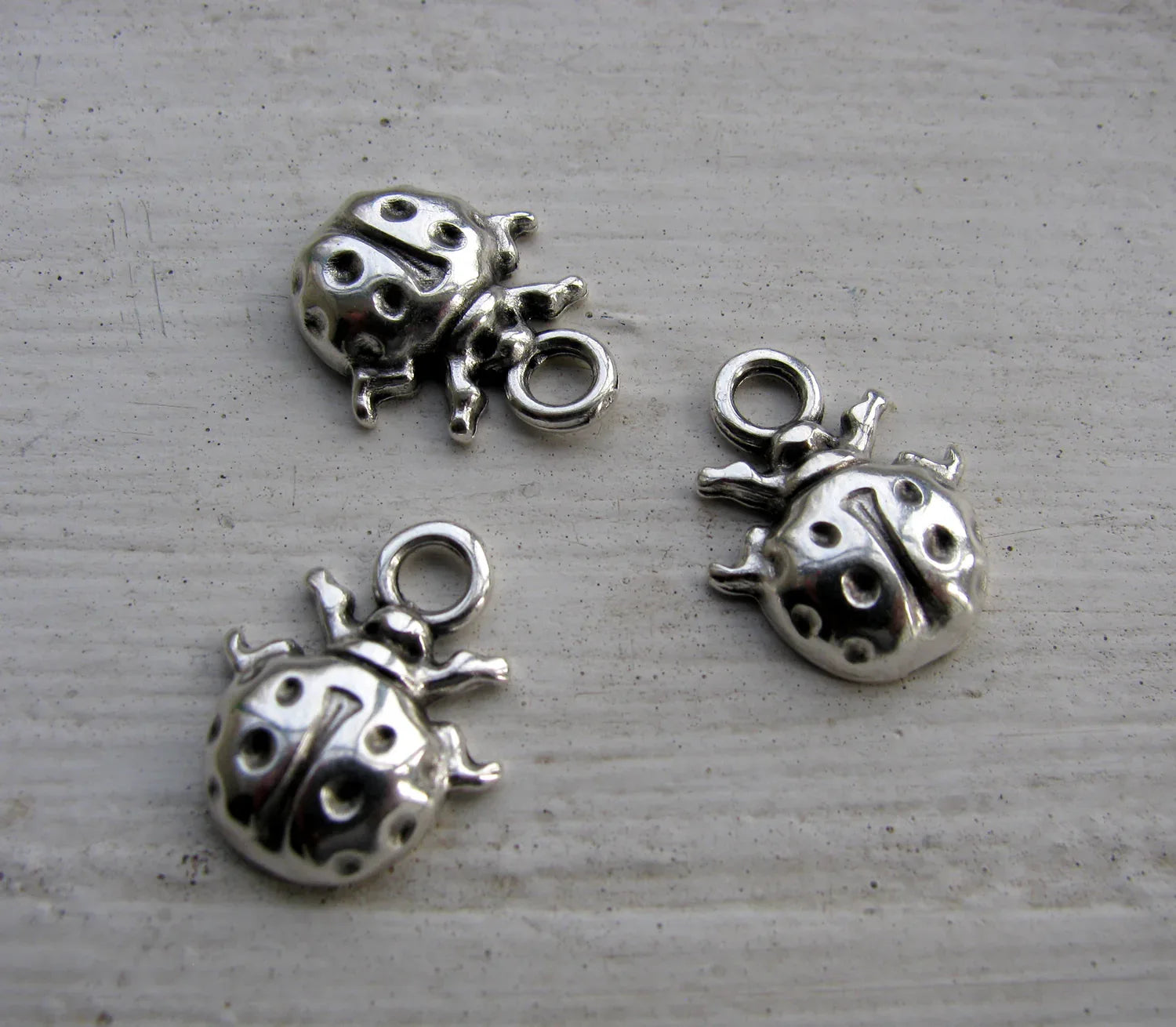 Berlock Silverfärgad - Nyckelpiga, 3-pack Grekisk Metall