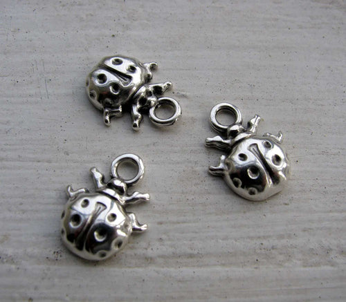 Berlock Silverfärgad - Nyckelpiga, 3-pack Grekisk Metall