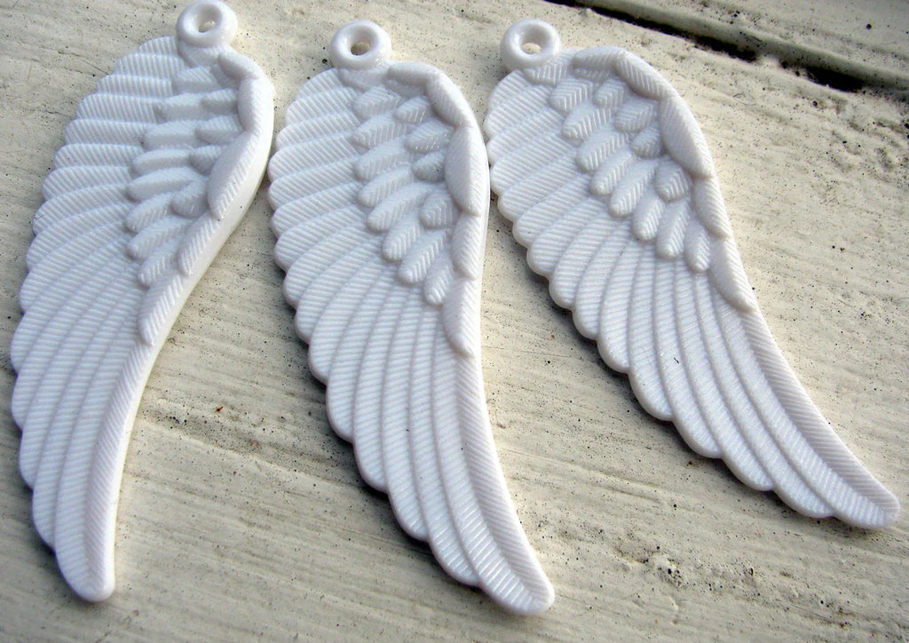 Hänge Akryl Vit - Vinge, 3-pack Hilmas Pyssel