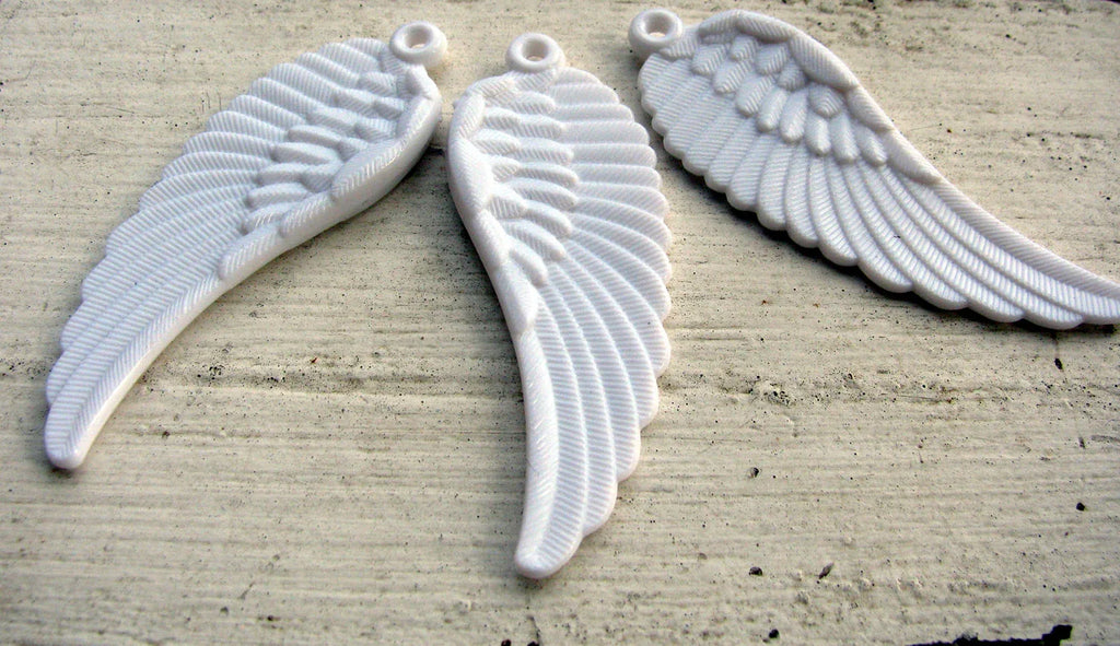 Hänge Akryl Vit - Vinge, 3-pack Hilmas Pyssel