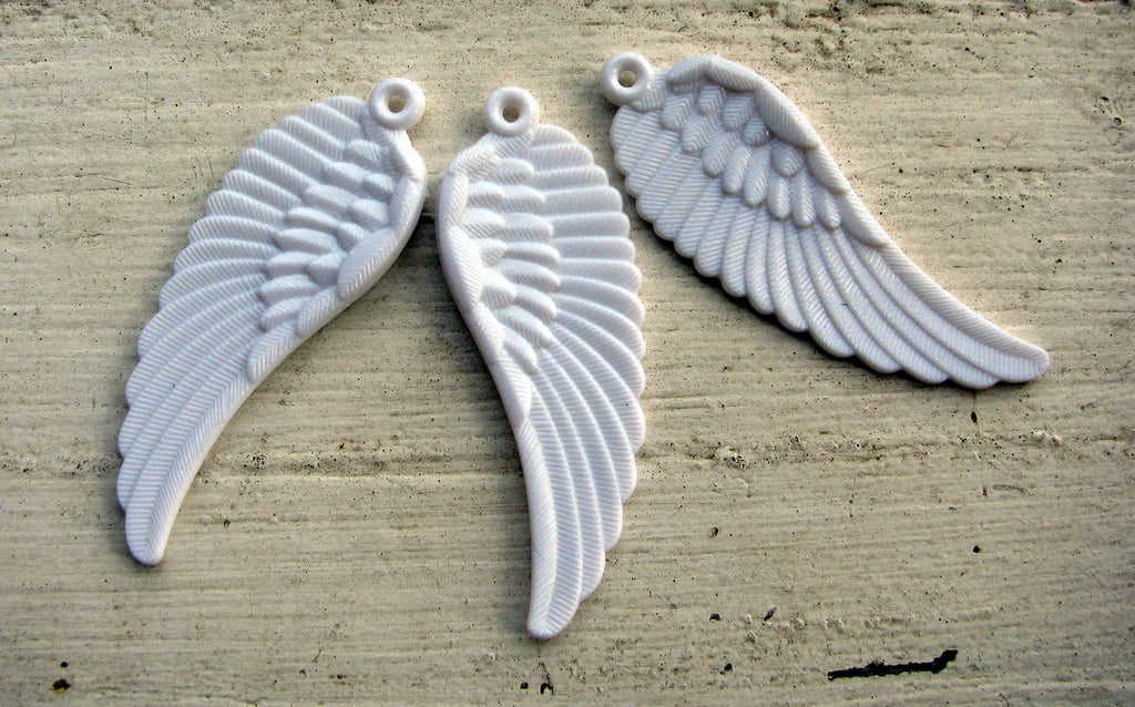 Hänge Akryl Vit - Vinge, 3-pack Hilmas Pyssel