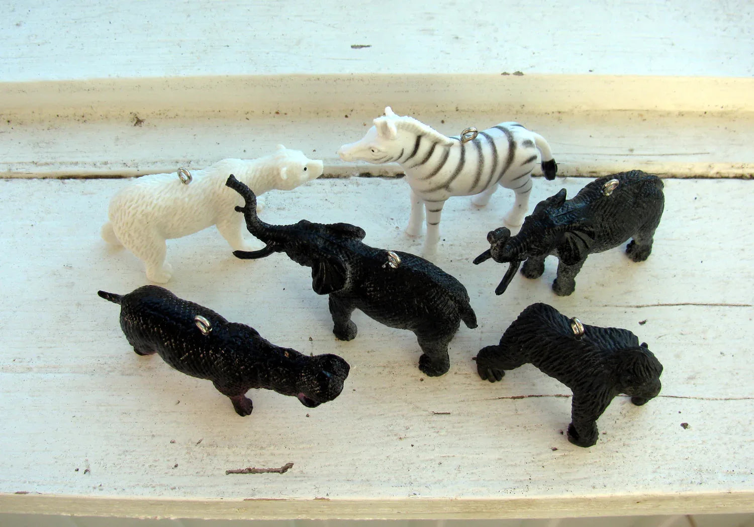 Hänge PVC - Vilda djur Mix 6-pack Grekisk Metall