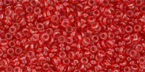 TOHO Demi Round - Transparent - Aurora Red 11/0, 5gram TOHO