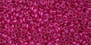 TOHO Demi Round - Transparent - Pink Yarrow 11/0, 5gram TOHO