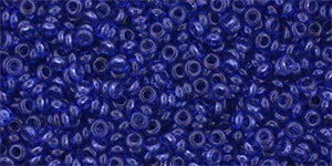 TOHO Demi Round - Transparent - Snorkel Blue 11/0, 5 gram TOHO