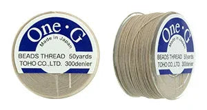 One-G pärltråd - Beige 50 yards One-G