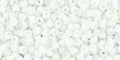TOHO seed beads - Opaque-Frosted White 15/0, 10 gram TOHO