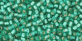 TOHO Seed Beads - Silver-Lined Frosted Dk Peridot (11-24BF) 11/0, 10gram TOHO