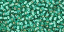 TOHO Seed Beads - Silver-Lined Frosted Dk Peridot (11-24BF) 11/0, 10gram TOHO