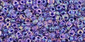 TOHO seed beads - Inside-Color Rainbow Crystal/Tanzanite-Lined (11-181) 11/0, 10 gram TOHO