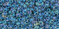 TOHO Seed Beads - Inside-Color Luster Crystal/Capri Blue-Lined (11-188) 11/0 TOHO