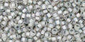 TOHO seed beads - Inside-Color Rainbow Crystal/Gray-Lined (11-261) 11/0, 10gram TOHO