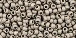TOHO Seed Beads - Metallic Frosted Antique Silver (11-566) 11/0, 10 gram TOHO