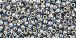 TOHO Seed Beads - Gold-Lined Lt Montana Blue (11-992) 11/0, 10 gram TOHO