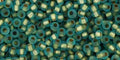 TOHO Seed Beads - Gold-Lined Frosted Aqua 11/0, 10gram TOHO