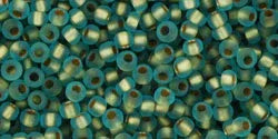 TOHO Seed Beads - Gold-Lined Frosted Aqua 11/0, 10gram TOHO