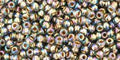 TOHO Seed Beads - Gold-Lined Rainbow Black Diamond 11/0, 10 gram TOHO