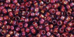 TOHO Seed Beads - Inside-Color Rainbow Alexandrite/Opaque Orange-Lined 11/0, 10 gram TOHO