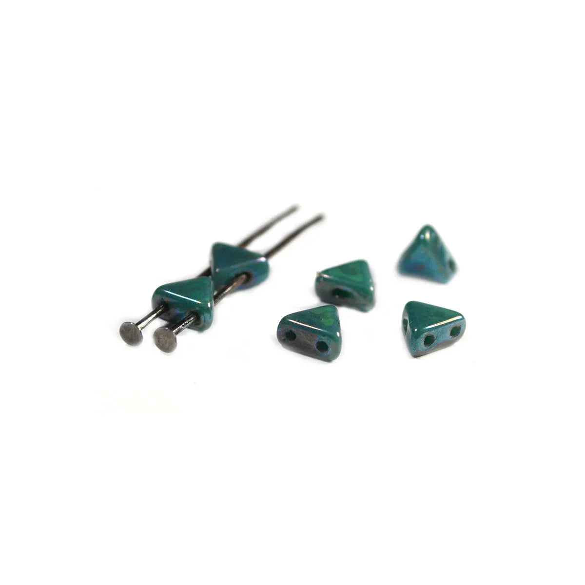 Kheops® Par Puca® - Opaque Green Turquoise Nebula, 10 gram Les perles par Puca® - Paris