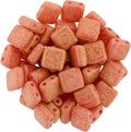 CzechMates Tile Beads - Pacifica Strawberry, 25-pack CzechMates