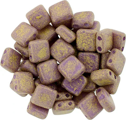 CzechMates Tile Beads - Pacifica Fig,25-pack CzechMates