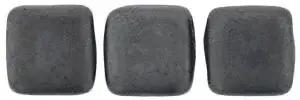 CzechMates Tile Beads - Matte Hematie, 25-pack CzechMates