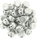 CzechMates Cabochon - Matte Metallic Silver 7mm 2-håls, 10-pack CzechMates